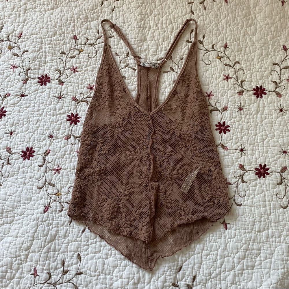 Brown Lace Top